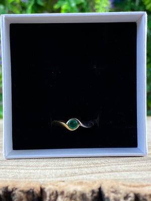 Emerald in 18ct White and Yellow Gold