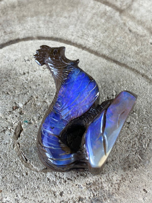 Boulder Opal Cockerel Carving