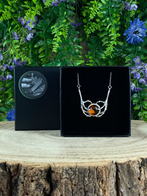 Amber Dragon Claw Pendant
