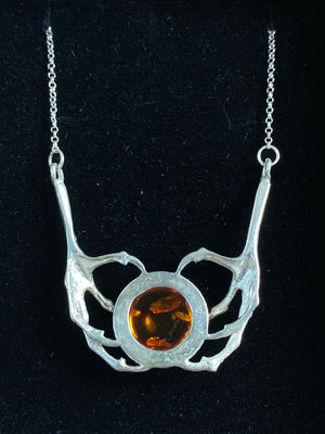 Amber Dragon Claw Pendant