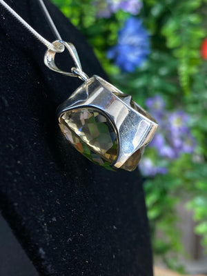 Faceted Lemon Quartz Pendant