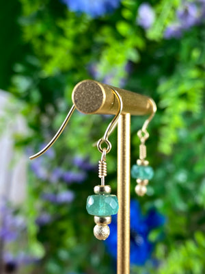 9ct Gold Emerald Earrings