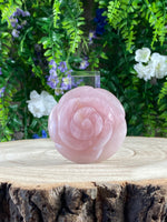 Rose Quartz Flower Carving