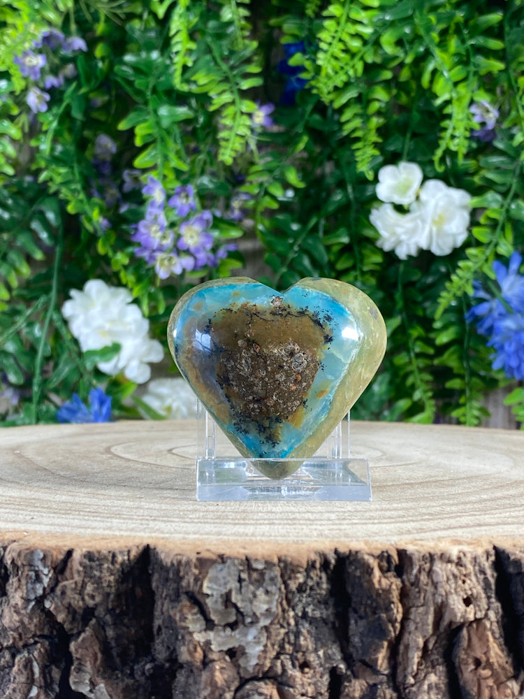 Blue Opal Heart