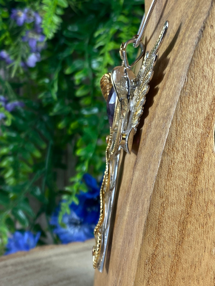 Large Osiris Flame Pendant With Tourmaline