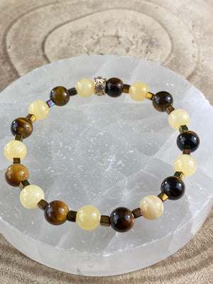 Tigers Eye and Honey Calcite