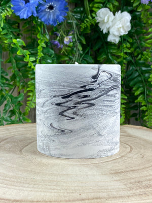 Rock Salt and Driftwood Handcrafted Candle