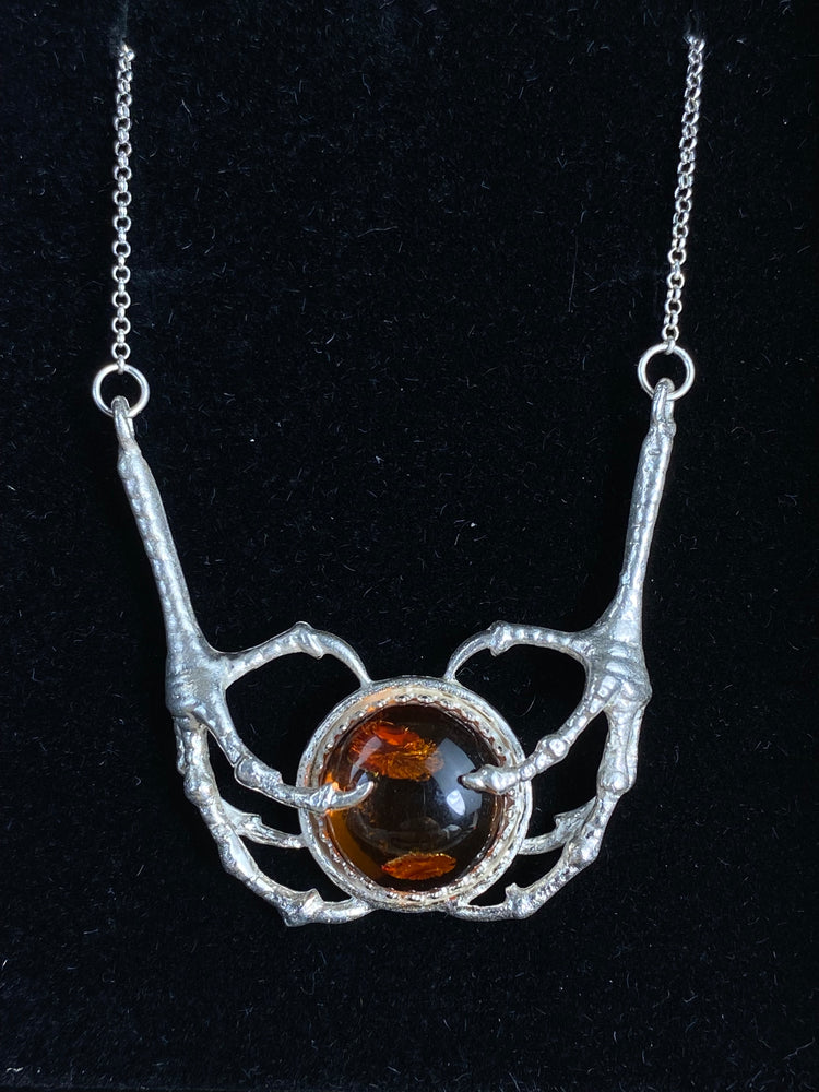 Amber Dragon Claw Pendant