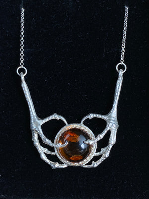 Amber Dragon Claw Pendant