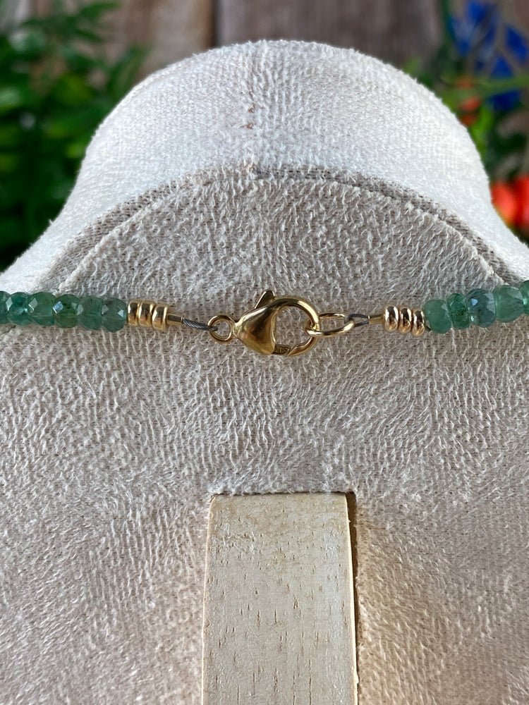 9ct Gold Emerald Necklace