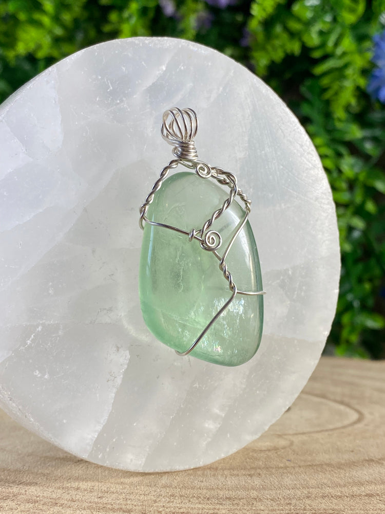 Fluorite Wire Wrapped Pendant