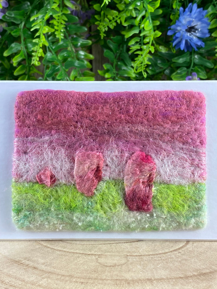 Pink Sarsen Stone - Felted Art Work
