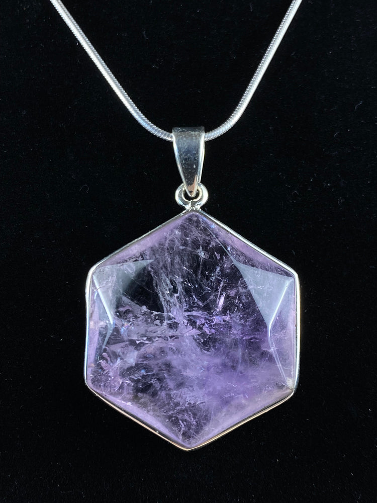 Amethyst Hexagon Pendant