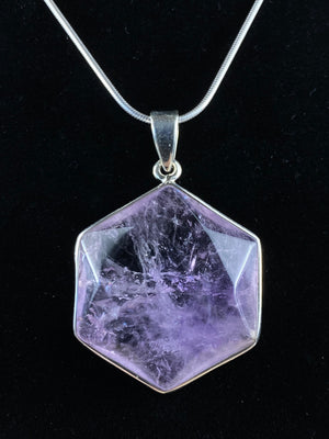 Amethyst Hexagon Pendant