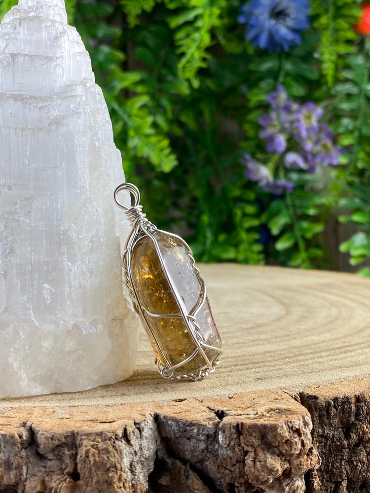 Citrine Wire Wrapped Pendant