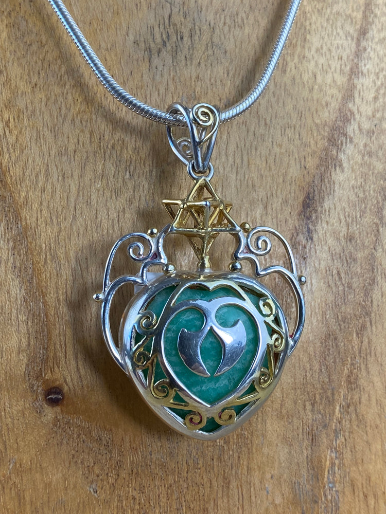 Amazonite Heart Pendant