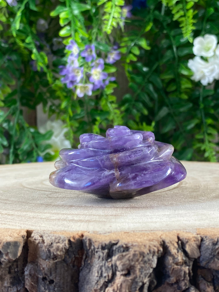 Amethyst Flower Carving