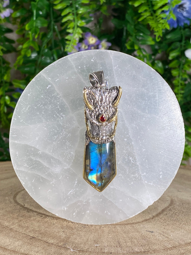 Labradorite Dragon Pendant