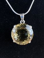 Faceted Lemon Quartz Pendant