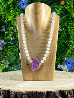 South African Cobalt and Moonstone Necklace