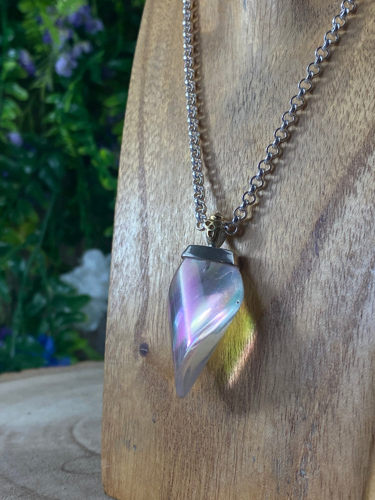 Aura Quartz Flame Pendant