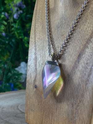 Aura Quartz Flame Pendant