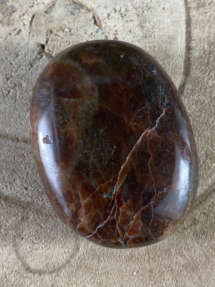 Orange Garnet Palm Stone