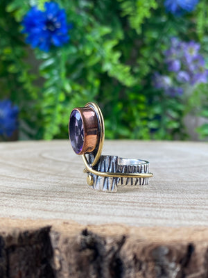 Faceted Amethyst Ring