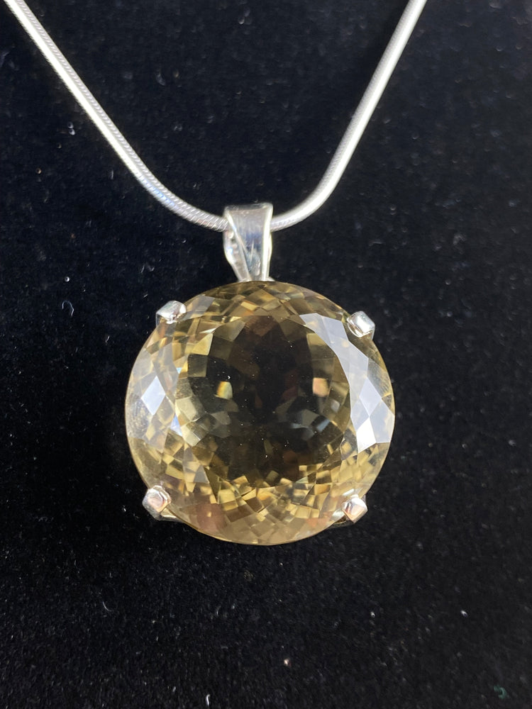 Faceted Lemon Quartz Pendant
