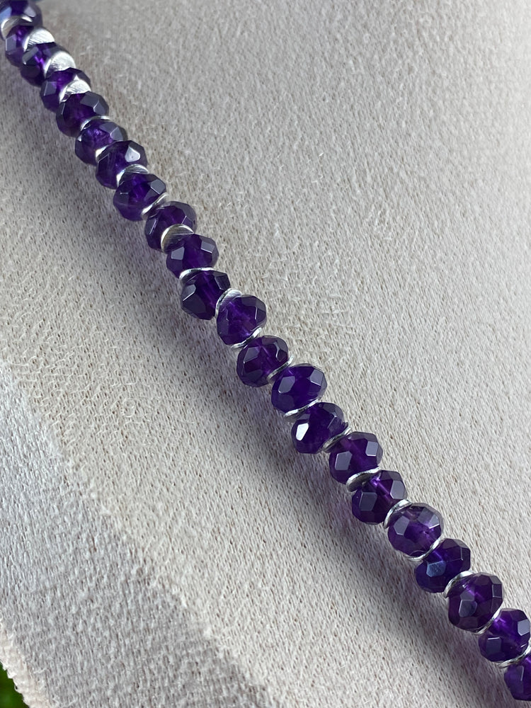 Amethyst And Blue Chalcedony Necklace