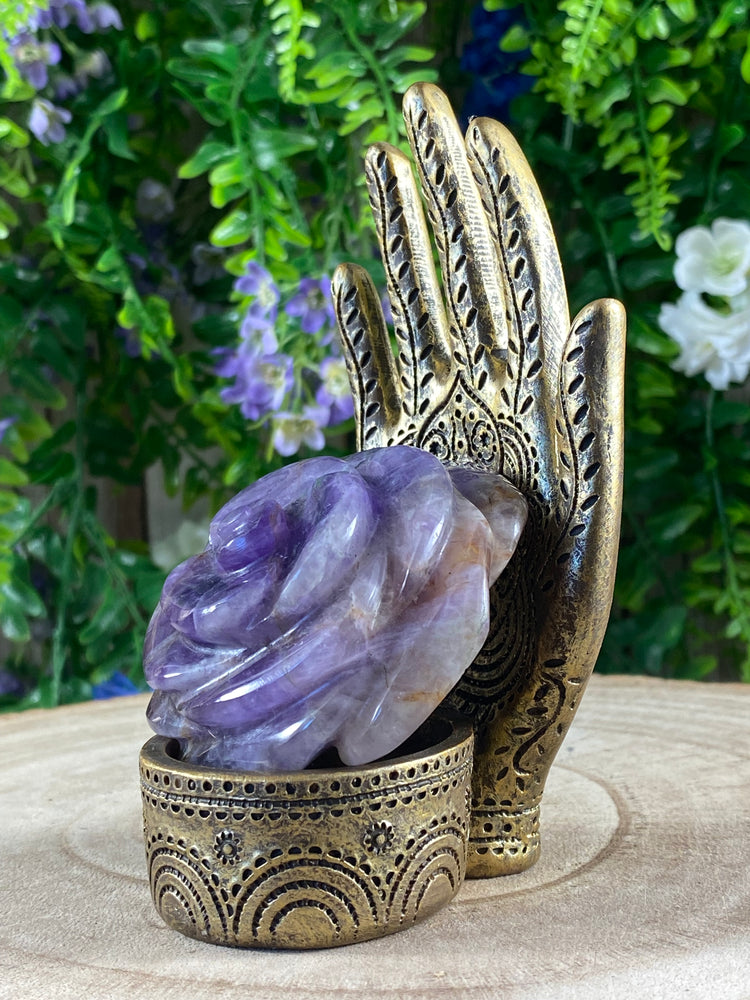 Amethyst Flower Carving