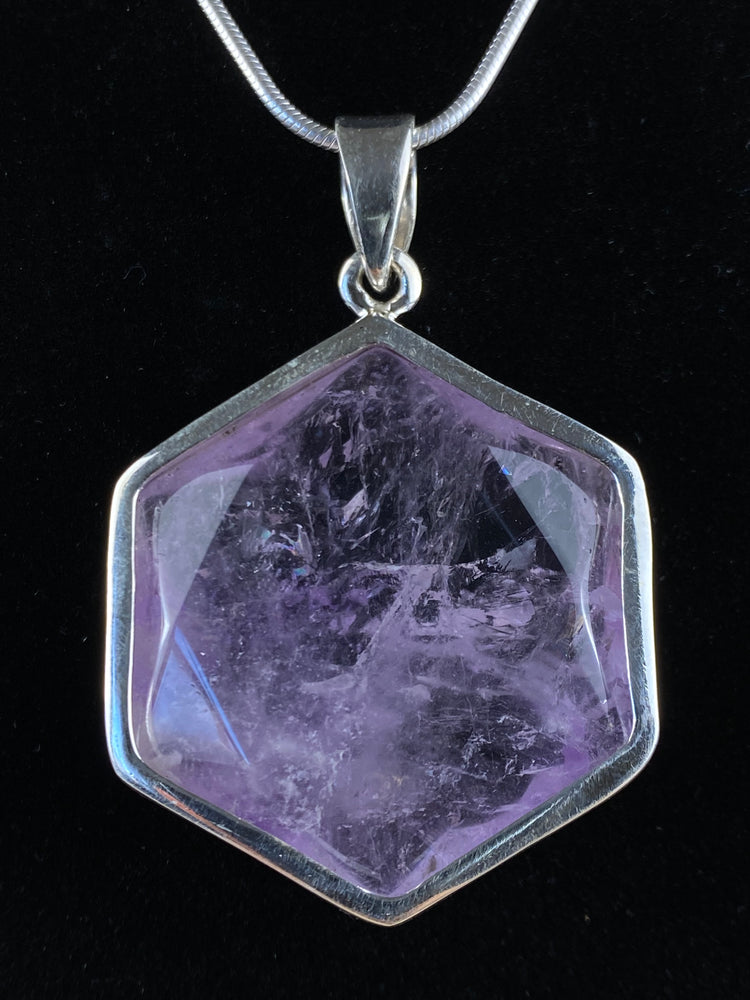 Amethyst Hexagon Pendant