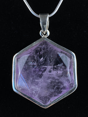 Amethyst Hexagon Pendant