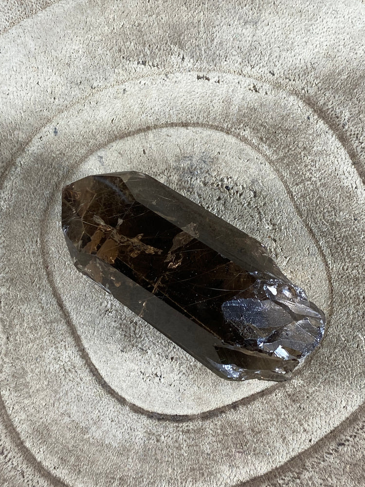 Smoky Quartz With Rutile Point