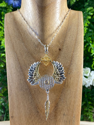 Winged Flower of Life Pendant