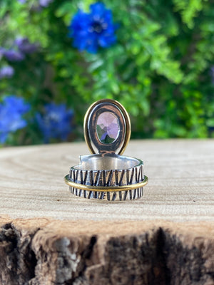 Faceted Amethyst Ring