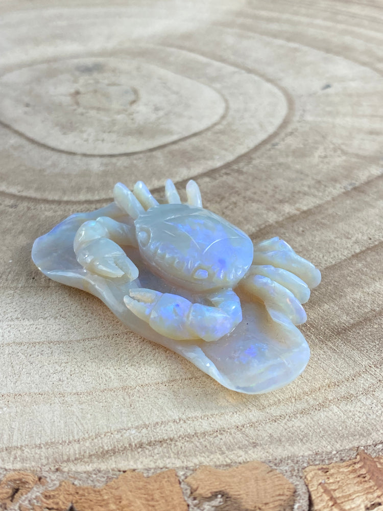 White Opal Crab Carving