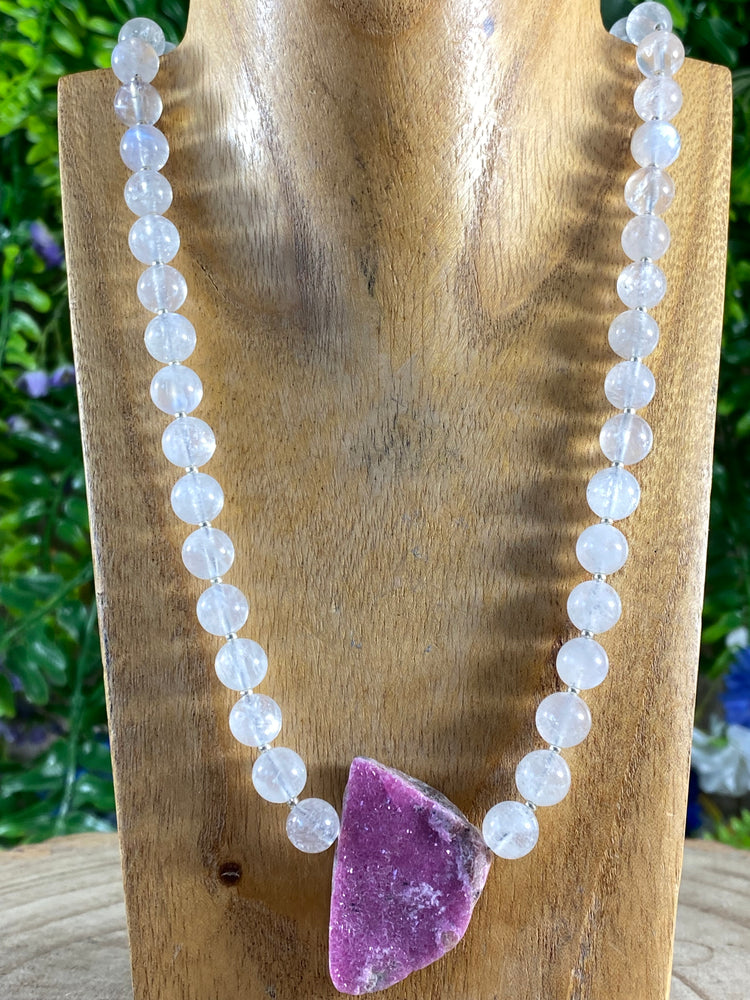 South African Cobalt and Moonstone Necklace