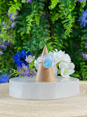 Backed Moonstone Ring