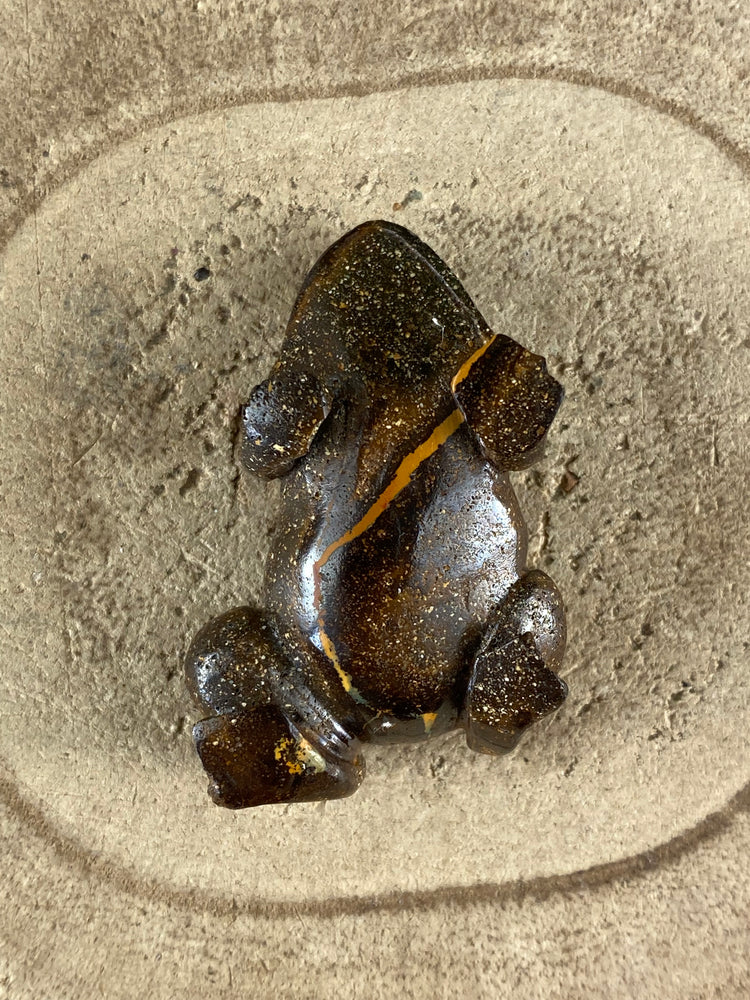 Boulder Opal Frog Carving