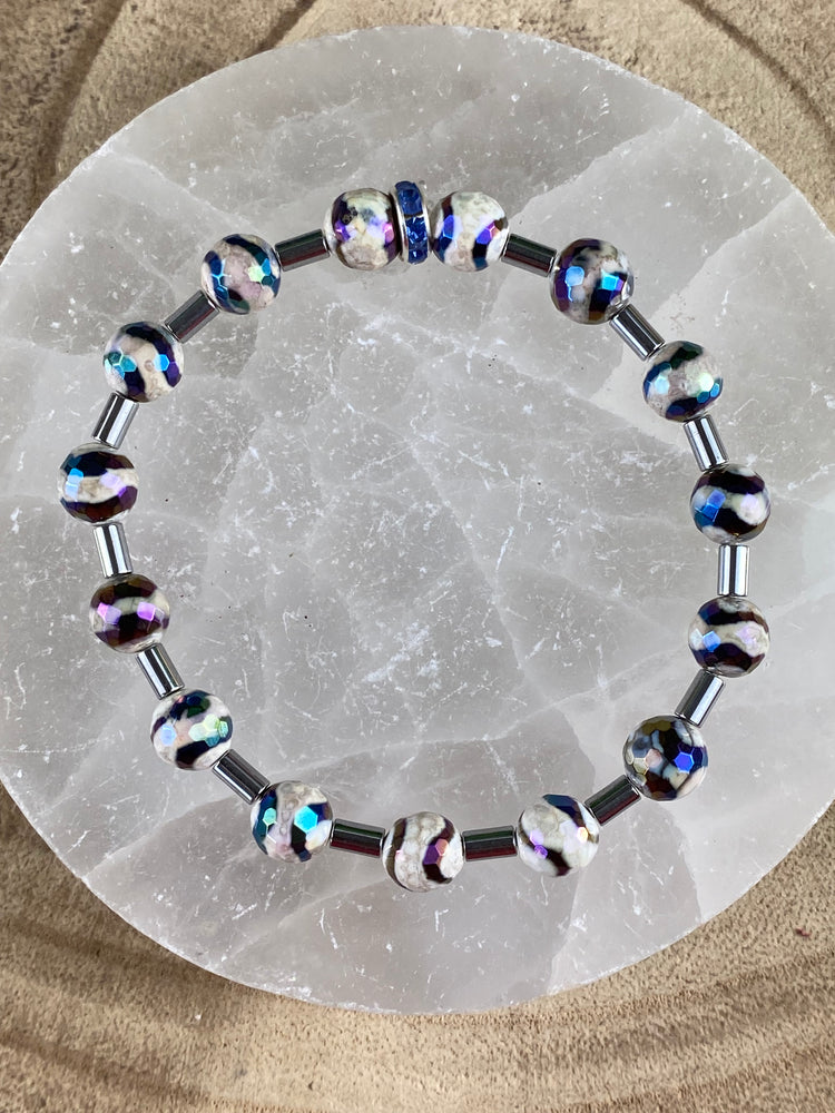 Electroplated Tibetan Agate