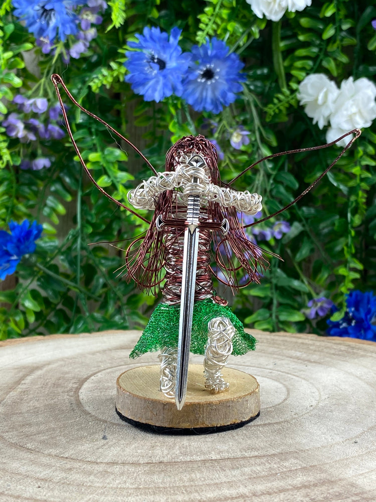 Stainless Steel Wire Faery with Sword