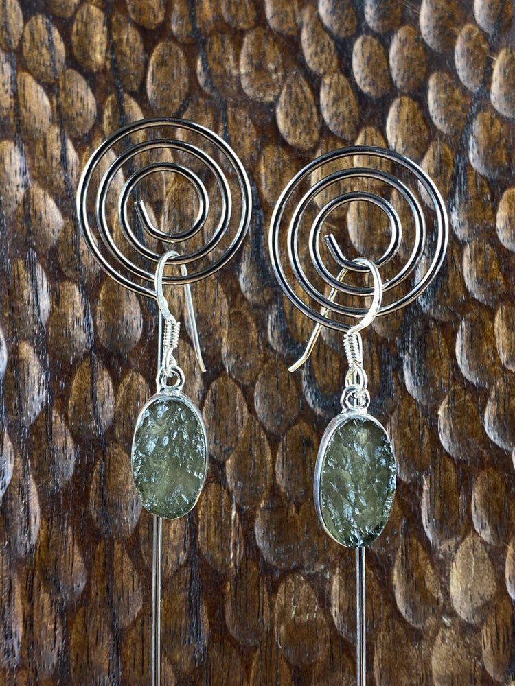 Moldavite Earrings