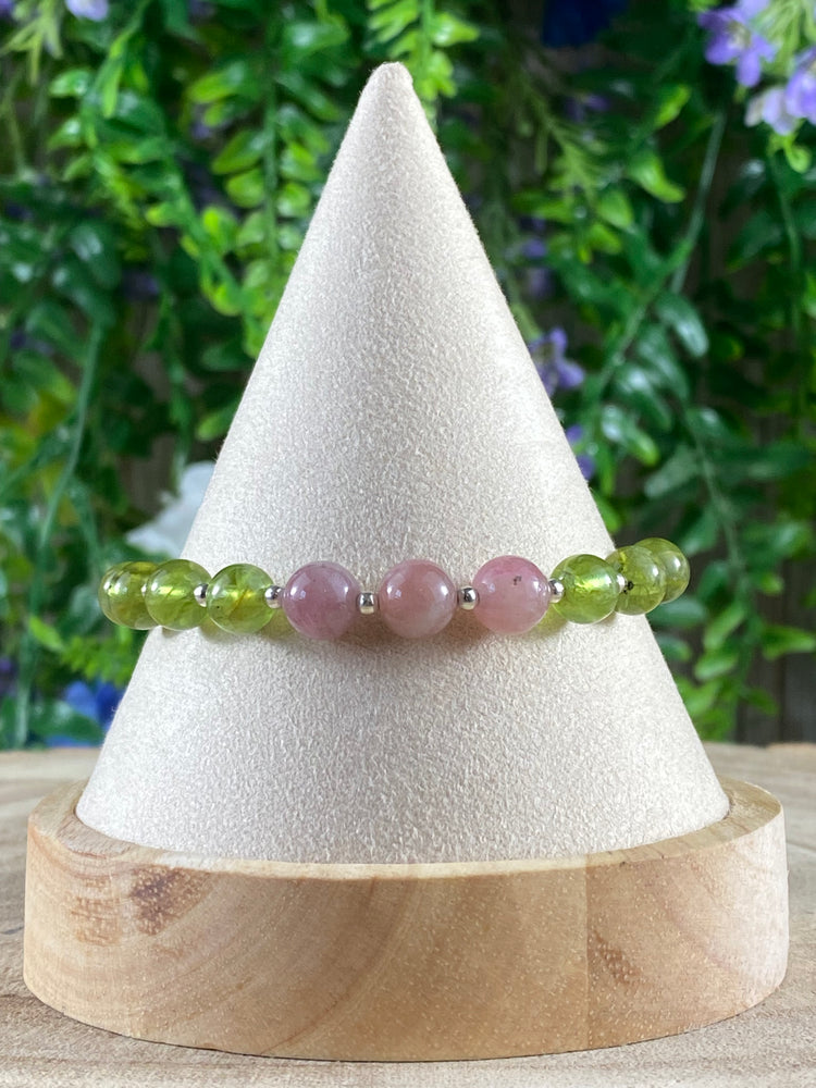 Peridot And Pink Tourmaline Bracelet