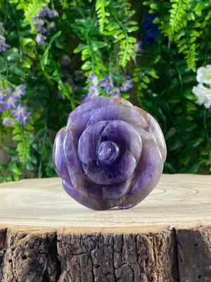 Amethyst Flower Carving