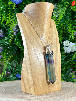 Fluorite Pendant with Amethyst