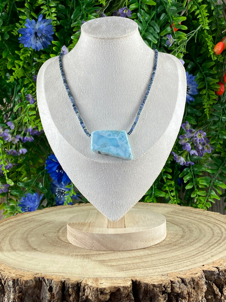Larimar And Sapphire Necklace
