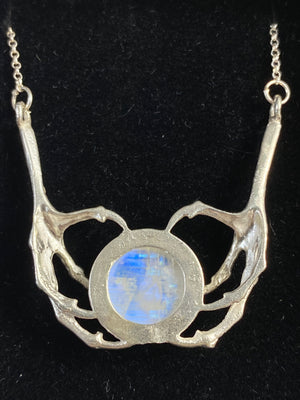Moonstone Dragon Claw Pendant