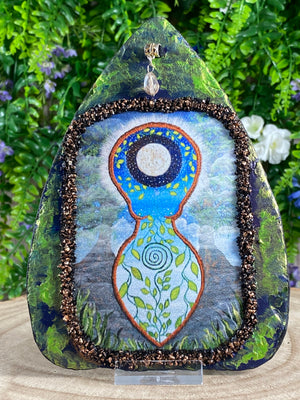 Nature Goddess Art On Slate