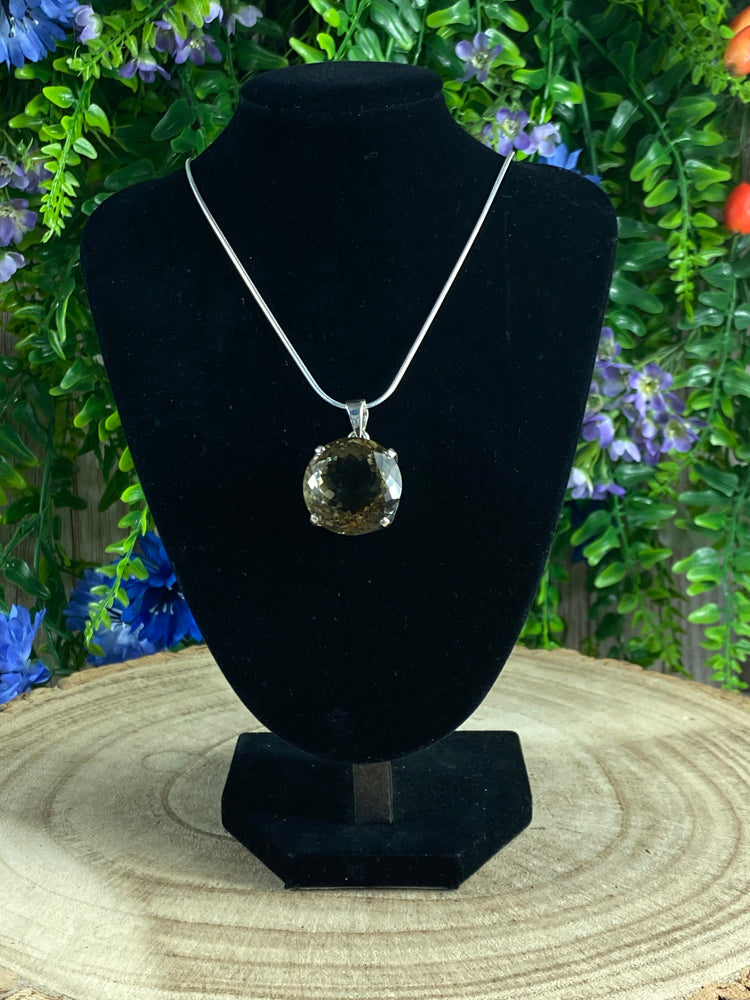 Faceted Lemon Quartz Pendant
